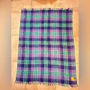 Vintage Antique Authentic Hudson’s Bay Plaid Mohair Scarf/Shawl Made in Scotland